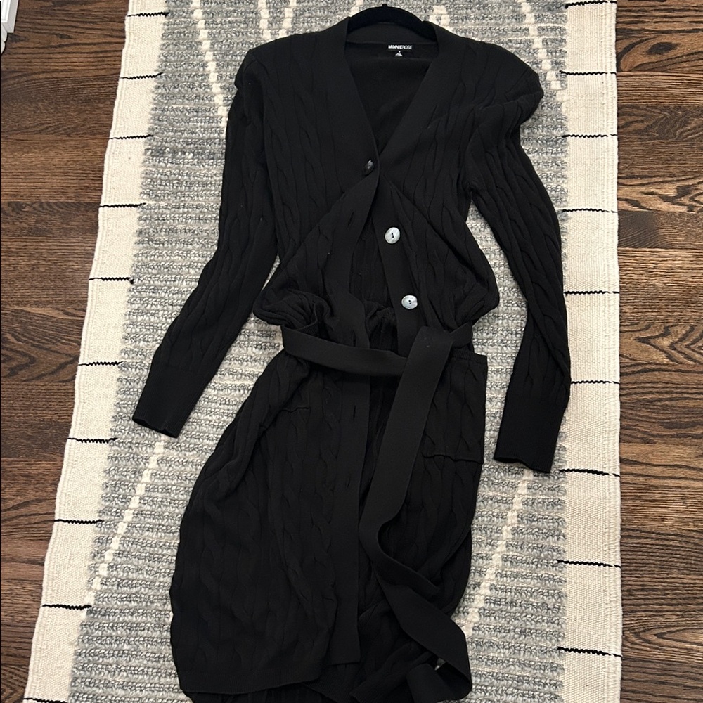Minnie Rose Black Long Sleeve Duster